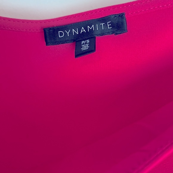 Dynamite one shoulder pink top - Picture 2 of 4